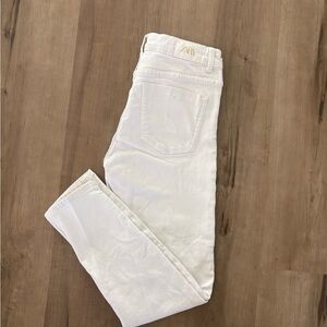 Zara Women's Cream Skinny Jeans size US 4
